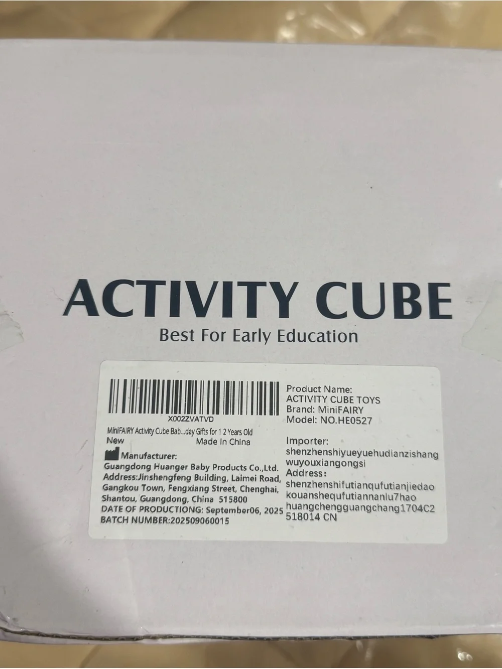 6 in 1 Baby Activity Cube Musical Play Center Shape Sorter Educational Toy Gift